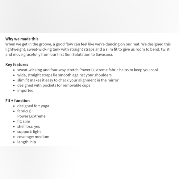 Lululemon Aria Tank - Picture 9 of 9